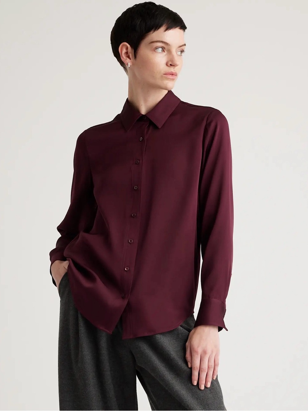 NWOT Washable Stretch Silk Blouse - Size Small